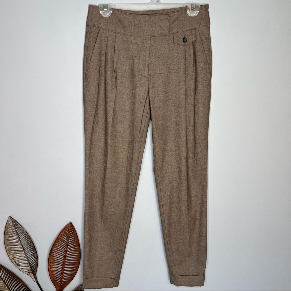 Zara Basic Side Pockets Brown High Waisted Pants - image 1